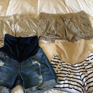Bundle of 4 large maternity shorts